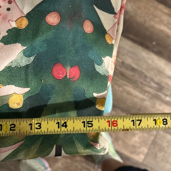 Jingle All the Way Fabric Christmas Tote bag large size NWT - Picture 2 of 5
